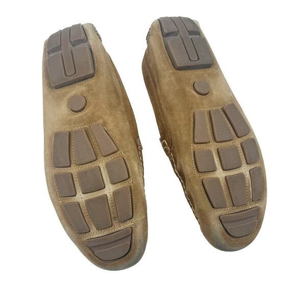 J.Crew Men\'s BF764 Leather Upper Driving Loafer Flat Slip-On Tan Size 10.5